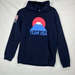 Team USA Tokyo Olympics Hoodie – Navy Blue Mt. Fuji Graphic (Youth L 14/16)